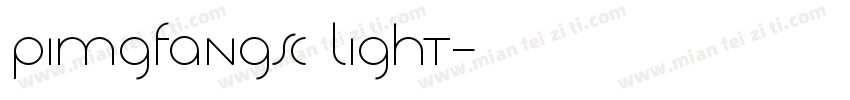 pimgfangSC light字体转换